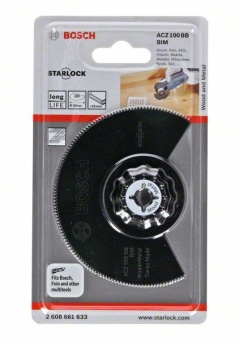 Сегментный пильный диск STARLOCK для резака Bosch BIM ACZ 100 BB Wood and Metal 100 mm 2608661633 (2.608.661.633)